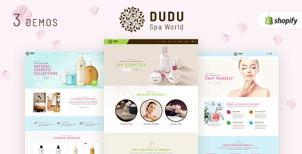 DUDU Cosmetic, Healthcare &amp; Wellness Spa Shopify Theme