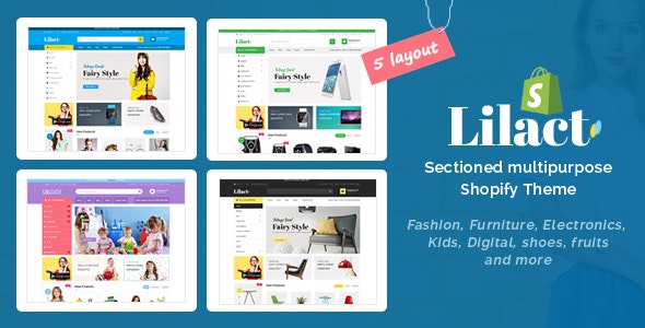 Lilac - Drag &amp; Drop Sectioned Fashion Store Shopify Theme