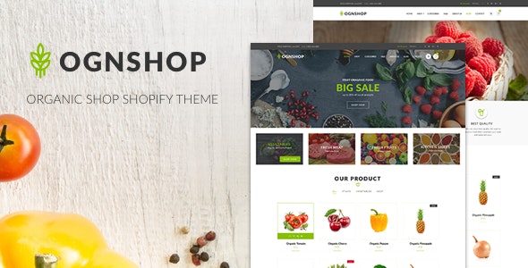 Ognshop - Organic Food &amp; Health Products Shopify Theme