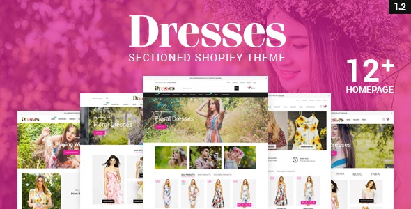 Dresses - Responsive, Drap &amp; Drop Shopify Theme