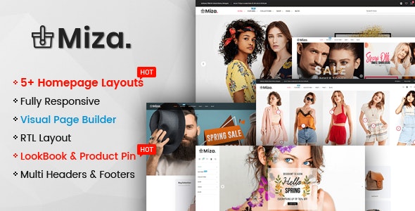 Miza - Multipurpose Clothing And Fashion Bootstrap 4 Shopify Theme With Sections
