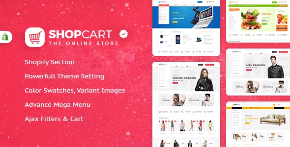 Shopcart - Shopify Multi-Purpose Responsive Theme For Fashion , Furniture , Electronics &amp; Vegetables