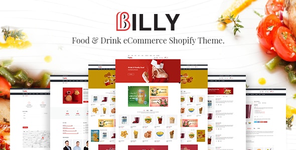 Billy - Food &amp; Drink Store Shopify Theme