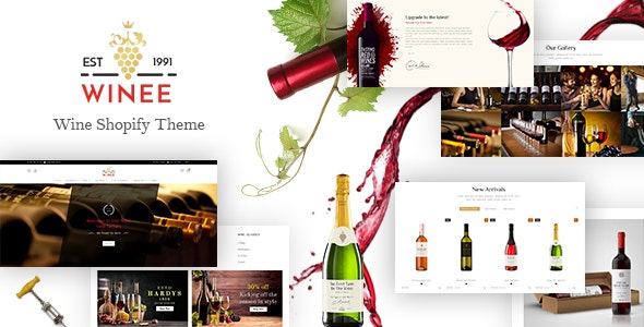 Winee - Wine, Winery Farm Shopify Store Theme