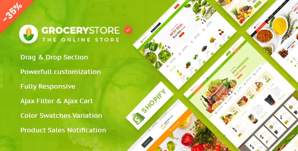 Grocery Store - Vegetable &amp; Organic Responsive Shopify Theme