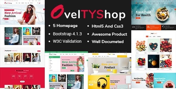 Oveltyshop - ECommerce Responsive Sectioned Drag &amp; Drop Shopify Theme