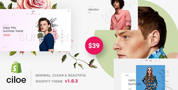 Ciloe - Minimal, Clean &amp; Beautiful Shopify Theme