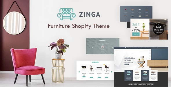 Zinga | Furniture, Decor &amp; Interior Store Shopify Theme