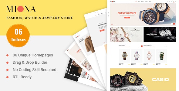 MIONA - Fashion, Watch &amp; Jewelry Shopify Theme
