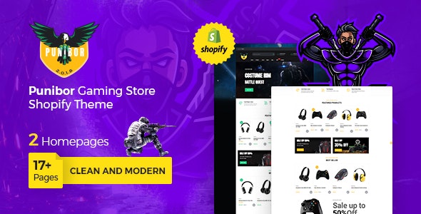 Punibor Gaming Store Shopify Theme